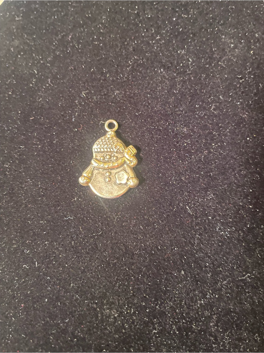 Gold Toned Snowman Charm Pendant - Women Jewelry